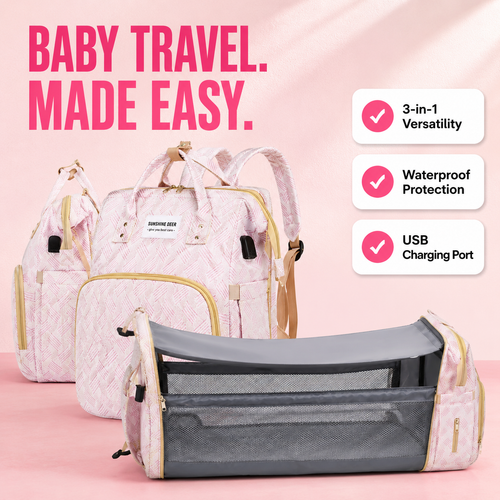 Nestara 3-in-1 Travel Diaper Backpack
