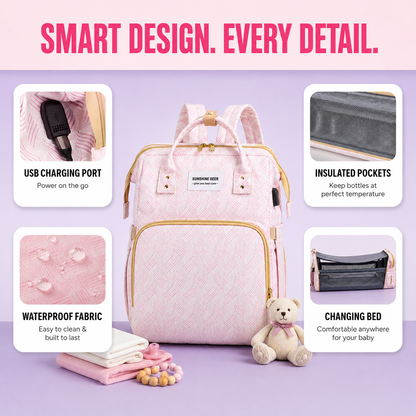 Nestara 3-in-1 Travel Diaper Backpack