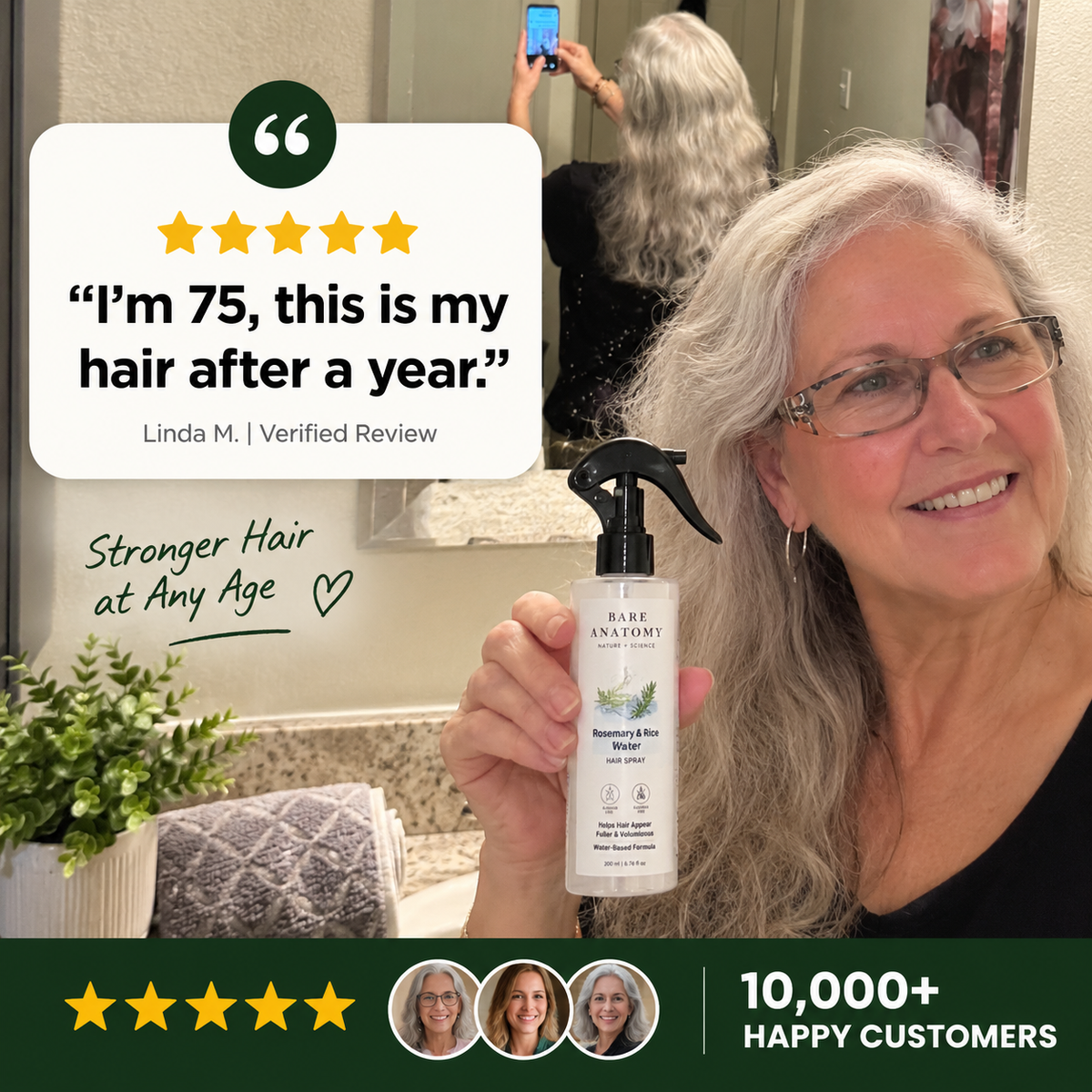 Bare Anatomy™ Rosemary & Rice Water Spray